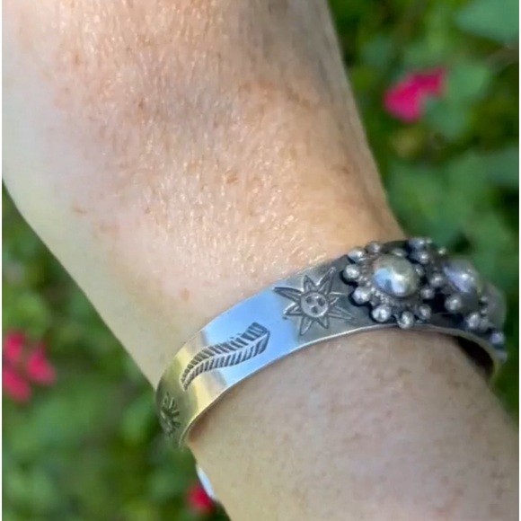 Vintage Navajo Handmade Sterling Silver Cuff LESS ON IG - Picture 4 of 7